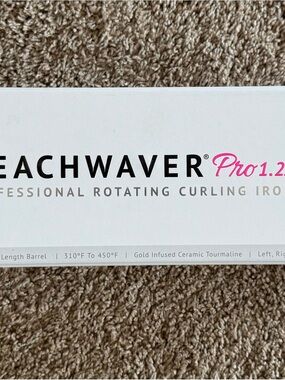 Beachwaver Pro 1.25" Rotating Curling Iron - White/Pink
